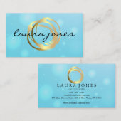 Imitate Gold lackierter Circle Designer Visitenkarte (Vorne/Hinten)