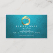 Imitate Gold lackierter Circle Designer Visitenkarte (Rückseite)