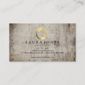 Imitate Gold lackierter Circle Designer Visitenkarte (Rückseite)