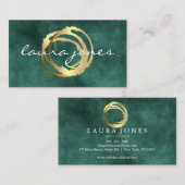 Imitate Gold lackierter Circle Designer Visitenkarte (Vorne/Hinten)