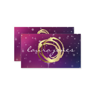 Imitate Gold lackierter Circle Designer Visitenkarte