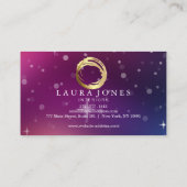 Imitate Gold lackierter Circle Designer Visitenkarte (Rückseite)