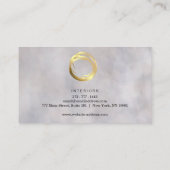 Imitate Gold lackierter Circle Designer Visitenkarte (Rückseite)