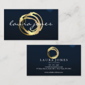 Imitate Gold lackierter Circle Designer Visitenkarte (Vorne/Hinten)