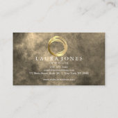 Imitate Gold lackierter Circle Designer Visitenkarte (Rückseite)