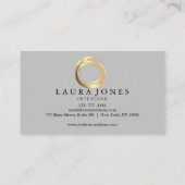 Imitate Gold lackierter Circle Designer Visitenkarte (Rückseite)