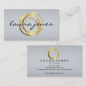 Imitate Gold lackierter Circle Designer Visitenkarte (Vorne/Hinten)