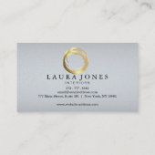 Imitate Gold lackierter Circle Designer Visitenkarte (Rückseite)