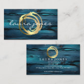 Imitate Gold lackierter Circle Designer Visitenkarte (Vorne/Hinten)