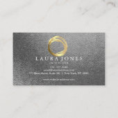 Imitate Gold lackierter Circle Designer Visitenkarte (Rückseite)