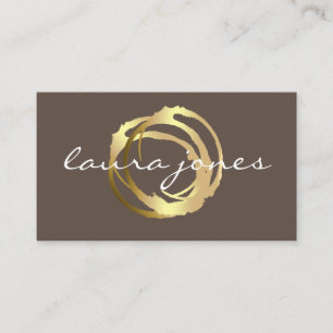 Imitate Gold lackierter Circle Designer Visitenkarte