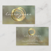 Imitate Gold lackierter Circle Designer Visitenkarte (Vorne/Hinten)