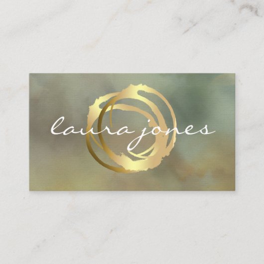 Imitate Gold lackierter Circle Designer Visitenkarte (Vorderseite)