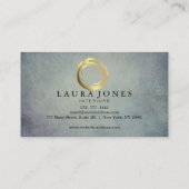 Imitate Gold lackierter Circle Designer Visitenkarte (Rückseite)