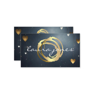 Imitate Gold lackierter Circle Designer Visitenkarte