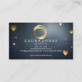 Imitate Gold lackierter Circle Designer Visitenkarte (Rückseite)