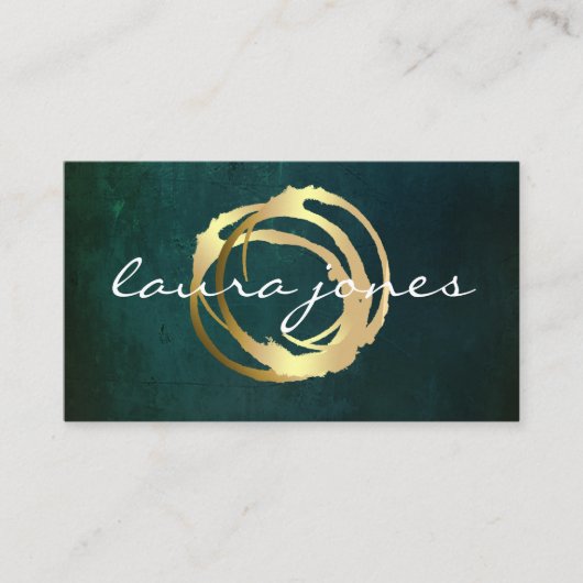 Imitate Gold lackierter Circle Designer Visitenkarte (Vorderseite)