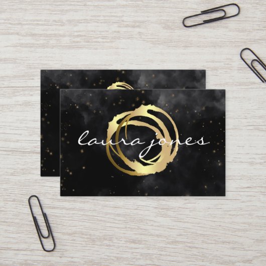 Imitate Gold lackierter Circle Designer Visitenkarte (Vorderseite/Rückseite Beispiel)