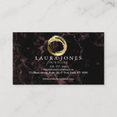 Imitate Gold lackierter Circle Designer Visitenkarte (Rückseite)