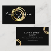 Imitate Gold lackierter Circle Designer Visitenkarte (Vorne/Hinten)
