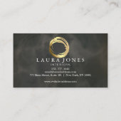 Imitate Gold lackierter Circle Designer Visitenkarte (Rückseite)
