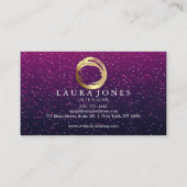 Imitate Gold lackierter Circle Designer Visitenkarte (Rückseite)