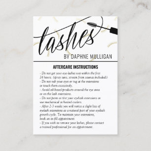 Imitate Gold Lash Mascara Wand Lash Artist Afterca Visitenkarte