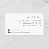 Imitate Gold Lashes Visitenkarte (Rückseite)