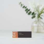 Imitate Gold Leaf Circle Pattern Orange Business C Mini Visitenkarte (Stehend Vorderseite)