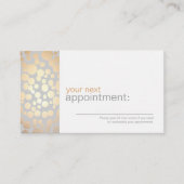 Imitate Gold Leaf Circles Grau Ernennungskarte 1 Terminkarte (Vorderseite)