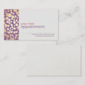 Imitate Gold Leaf Circles Lila Appointing Card 1 Terminkarte (Vorne/Hinten)