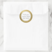 Imitate Gold Leaf Custom Craft Gefallen Hochzeit Runder Aufkleber (Tasche)