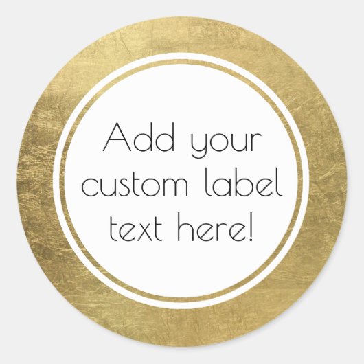Imitate Gold Leaf Custom Craft Gefallen Hochzeit Runder Aufkleber (Vorderseite)