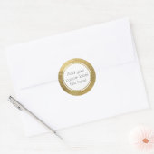 Imitate Gold Leaf Custom Craft Gefallen Hochzeit Runder Aufkleber (Umschlag)
