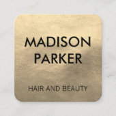 Imitate Gold Leather Quadratische Visitenkarte (Vorderseite)