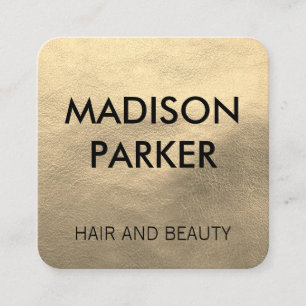 Imitate Gold Leather Quadratische Visitenkarte