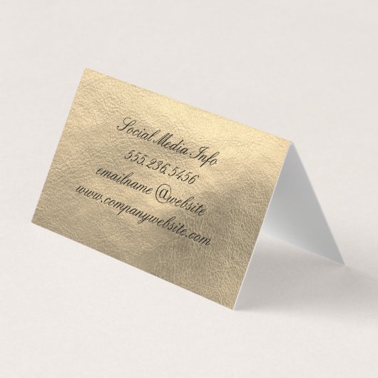 Imitate Gold Leather Visitenkarten (Rückseite)