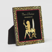 IMITATE Gold Leopard Printwerbung Frauenhair Bouti Fotoplatte (Vorderseite)