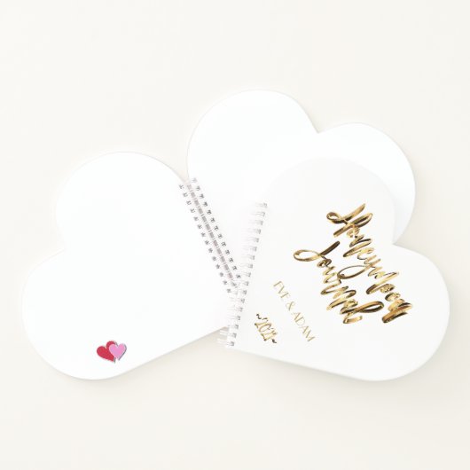 Imitate Gold Lettering Elegant Honeymoon Journal 2 Notizblock (Innenseite)