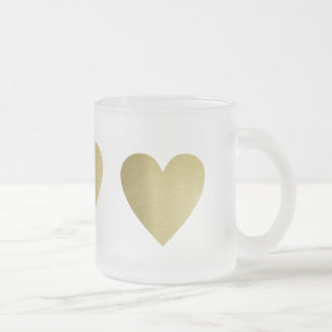 Imitate Gold Liebe Herz, ein romantisches Mattglastasse