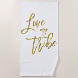 Imitate Gold Liebe My Tribe Beach Handtuch