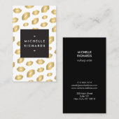 Imitate Gold Lip Print Makeup Artist Beauty White Visitenkarte (Vorne/Hinten)