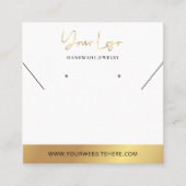 Imitate Gold-Logo Modernes Schmuckstück-Display Quadratische Visitenkarte (Vorderseite)