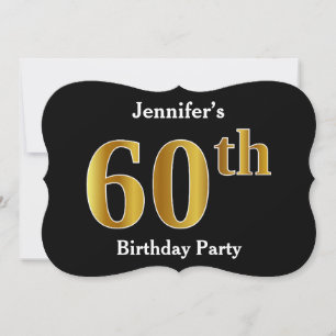 Imitate Gold Look 60. Geburtstagsparty + Individue Einladung