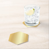 Imitate Gold Look Eleganter Blank Modern Template Untersetzer (Vor Ort)
