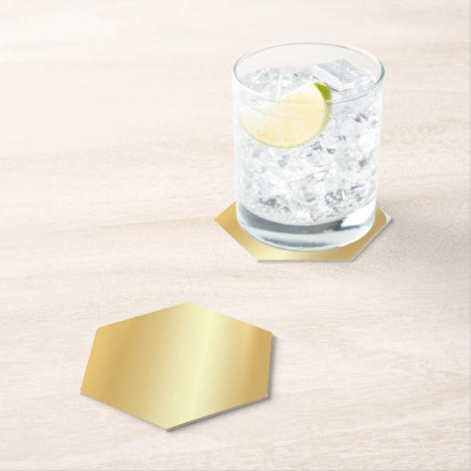 Imitate Gold Look Eleganter Blank Modern Template Untersetzer (Vor Ort)