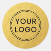 Imitate Gold Look Farbverlauf Sonderzeichen Foto G Runder Aufkleber (Vorderseite)