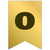 Imitate Gold Luxus Corporate Individuelle Name & M Wimpelkette (Zweite Fahne)