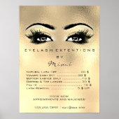 Imitate Gold Makeup Augen Lashes Preise Poster (Vorne)