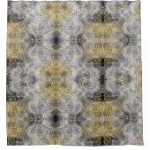 Imitate Gold Mandala & Smoky Grau Design Duschvorhang (Vorderseite)